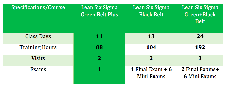 lean six sigma green belt cost